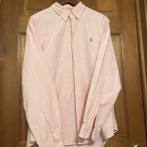 Blue label Classic Ralph Lauren Pink Dress Shirt Size XL FREE GIFT WITH PURCHASE
